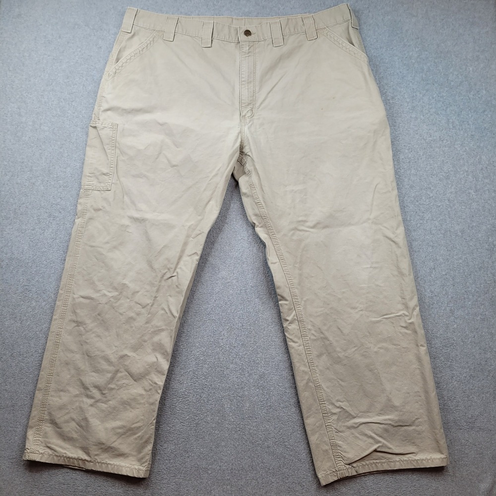 Carhartt‎ Canvas Dungaree Fit Work Pants Mens 46x30 Tan B151 TAN